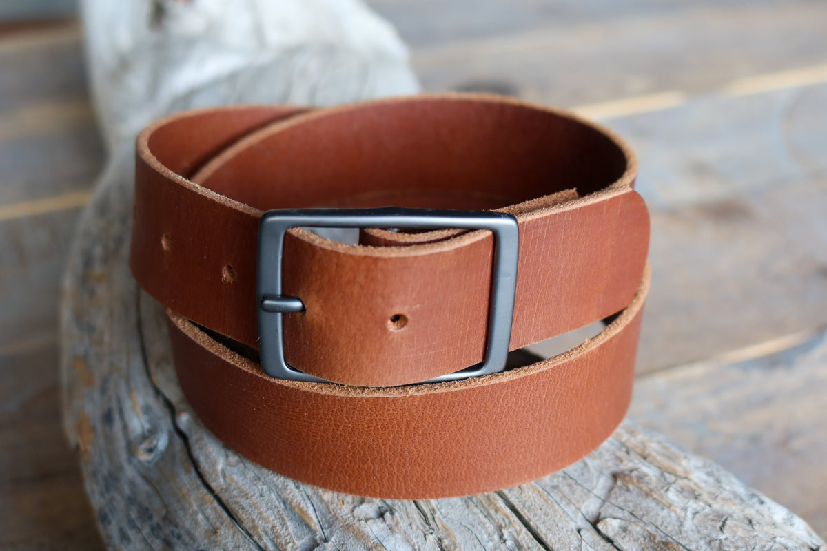Solid Brown Leather Belt – FosterWeld